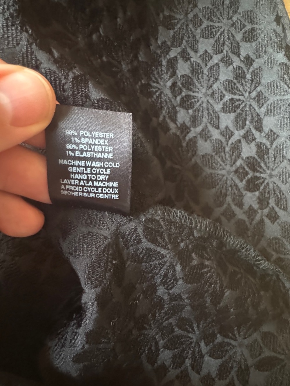 Anthropologie square neck textured black dress - Picture 7 of 10